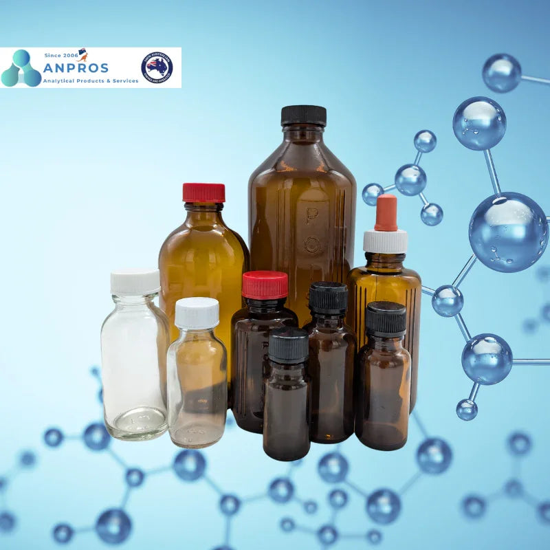 Sample Bottles - Glass Round Amber