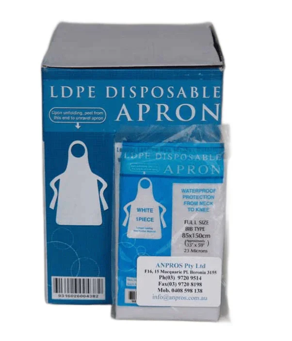 Laboratory LDPE, Disposable, Waterproof Apron