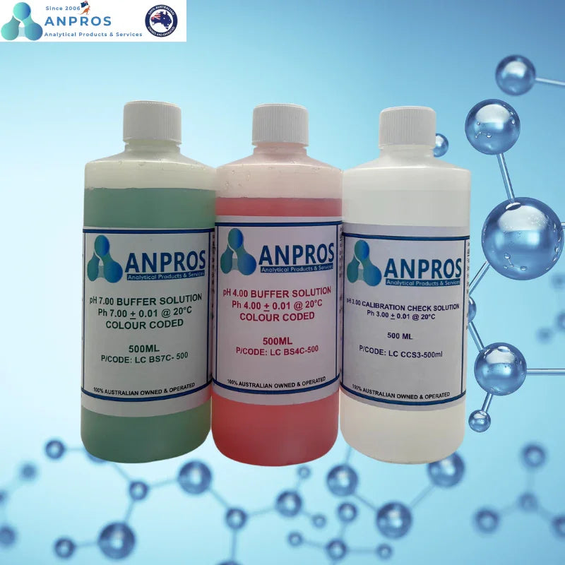 PH CALIBRATION CHECK SOLUTIONS - 3 x  500mls (1 each of PH 4.00,7.00 & 3.00)