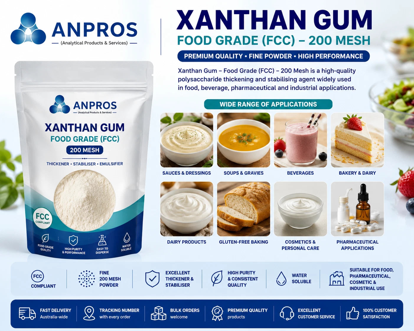 Xanthan Gum (Food Grade - FCC)