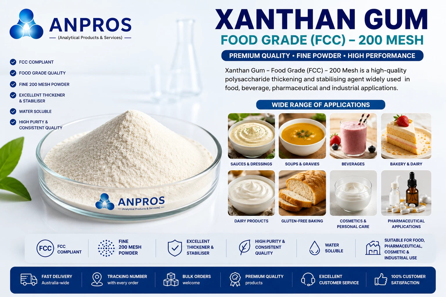 Xanthan Gum (Food Grade - FCC)